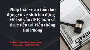 Khóa luận Pháp luật về an toàn lao động và vệ sinh lao động