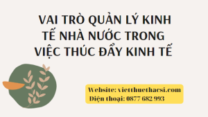 Luận văn Giải pháp tăng cường vai trò kinh tế của Nhà nước ở Việt Nam