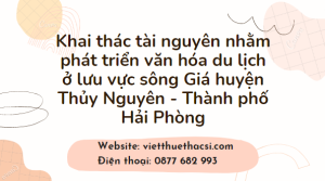 Khóa luận thực trạng khai thác tài nguyên phát triển văn hóa du lịch