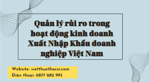 Luận văn quản lý rủi ro kinh doanh xuất nhập khẩu doanh nghiệp