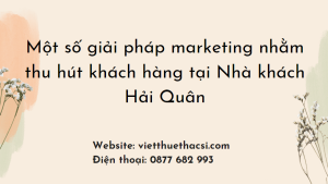 Khóa luận Tổng quan marketing du lịch tại Nhà khách Hải Quân