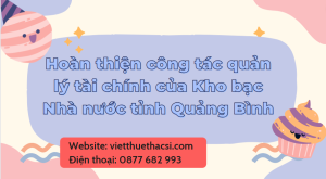 Luận văn: Giải pháp quản lý hiệu quả tài chính Kho bạc Nhà nước