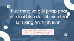 Khóa luận: Giải pháp phát triển loại hình du lịch sinh thái Tràng An